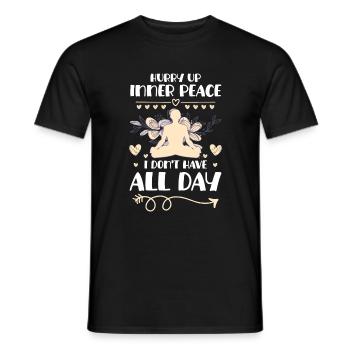 Yoga Healing Namaste Mindfulness - Men's T-Shirt - black - Front - AI Model Male 178 light (178cm)