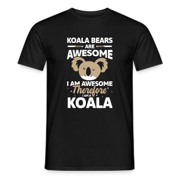 Eucalyptus, Animal, Sweet, Zoo - Men's T-Shirt - black - Front - AI Model Male 178 light (178cm)