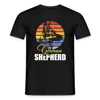 Schäferhund Schutzhund Hundeliebe Diensthund - Männer T-Shirt - Schwarz - Vorne - AI Model Male 178 light (178cm)