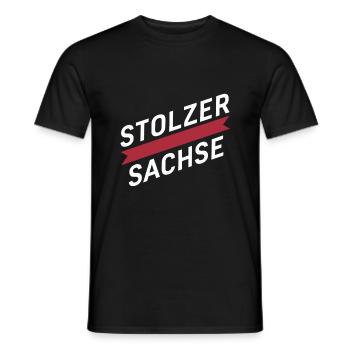 Proud Saxon Saxony Homeland Love Identity - Men's T-Shirt - black - Front - AI Model Male 178 light (178cm)