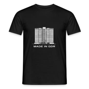 Made In GDR - Memories Of GDR Prefabricated Buildings - Men's T-Shirt - black - Front - AI Model Male 178 light (178cm)