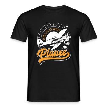 Aéromodélisme Hobby Pilote amateur Pilote d’essai - T-shirt homme - noir - Devant - AI Model Male 178 light (178cm)