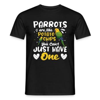 Papagei Bunt Tropisch - Männer T-Shirt - Schwarz - Vorne - AI Model Male 178 light (178cm)