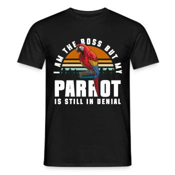 Papagei Fliegen Tropen - Männer T-Shirt - Schwarz - Vorne - AI Model Male 178 light (178cm)