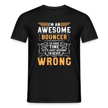 Porte de sécurité Wide Party - T-shirt homme - noir - Devant - AI Model Male 178 light (178cm)