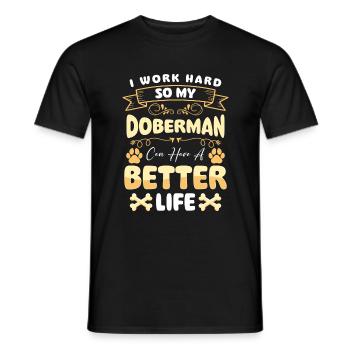 Hund Hundebesitzer Hundeliebe Schutzhund - Männer T-Shirt - Schwarz - Vorne - AI Model Male 178 light (178cm)
