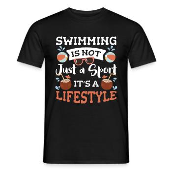 Schwimmen Garten Tauchen - Männer T-Shirt - Schwarz - Vorne - AI Model Male 178 light (178cm)