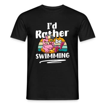 Schwimmen Wasser Sonne Tauchen - Männer T-Shirt - Schwarz - Vorne - AI Model Male 178 light (178cm)