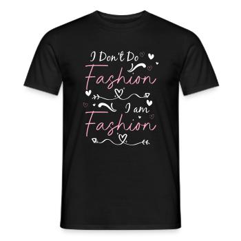 Fashion Clothing Trend - Men's T-Shirt - black - Front - AI Model Male 178 light (178cm)