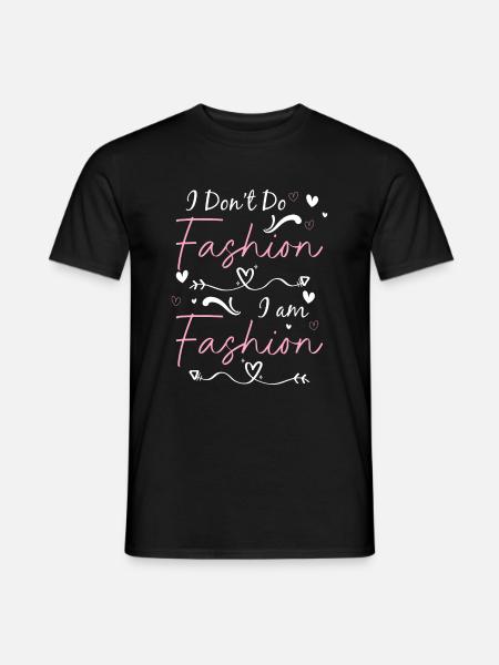 Mode Kleidung Trend - Männer T-Shirt - Schwarz