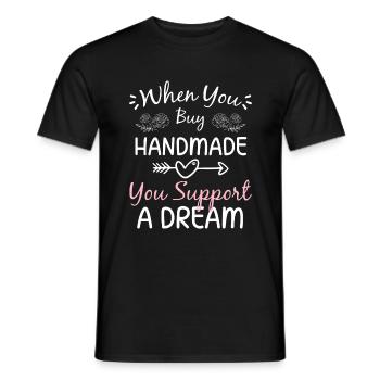 Shopping Style Fashion Show - Men's T-Shirt - black - Front - AI Model Male 178 light (178cm)