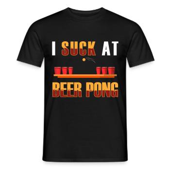 Beerpong Pong - Männer T-Shirt - Schwarz - Vorne - AI Model Male 178 light (178cm)