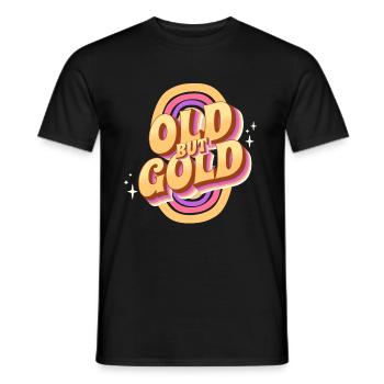 Old but Gold Retro - Männer T-Shirt - Schwarz - Vorne - AI Model Male 178 light (178cm)