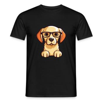 Labrador Retriever Hunderasse Aquarell Karikatur Ka - Männer T-Shirt - Schwarz - Vorne - AI Model Male 178 light (178cm)