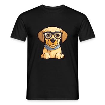 Labrador Retriever Hunderasse Aquarell Karikatur Ka - Männer T-Shirt - Schwarz - Vorne - AI Model Male 178 light (178cm)