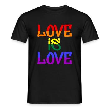 Love is Love - Männer T-Shirt - Schwarz - Vorne - AI Model Male 178 light (178cm)