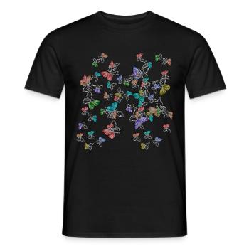 Vlinders, Gevoelens, Emotie, Pijn, Depressie - Heren T-shirt - zwart - Voor - AI Model Male 178 light (178cm)