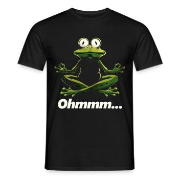 Yoga Frog #lovely toons - T-shirt homme - noir - Devant - AI Model Male 178 light (178cm)