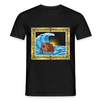 Sea Guinea Pig Guinea Pig Seafarer Child - Men's T-Shirt - black - Front - AI Model Male 178 light (178cm)