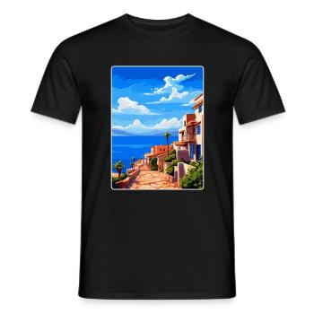 Almería Spanien Vintage Reiseplakat WPA Souvenir - Männer T-Shirt - Schwarz - Vorne - AI Model Male 178 light (178cm)