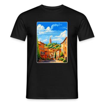 Aix En Provence Frankreich Vintage Reiseposter WPA - Männer T-Shirt - Schwarz - Vorne - AI Model Male 178 light (178cm)