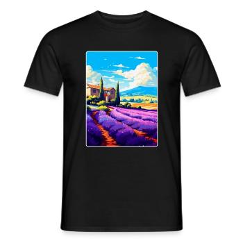 Provence Frankreich Vintage Reiseplakat Souvenir WPA - Männer T-Shirt - Schwarz - Vorne - AI Model Male 178 light (178cm)