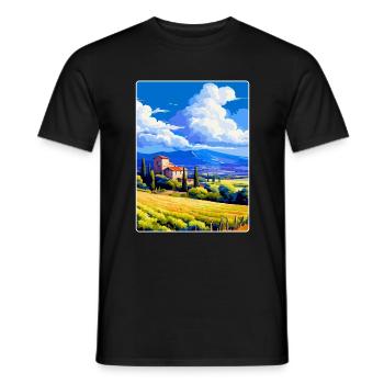Provence Frankreich Vintage Reiseplakat Souvenir WPA - Männer T-Shirt - Schwarz - Vorne - AI Model Male 178 light (178cm)