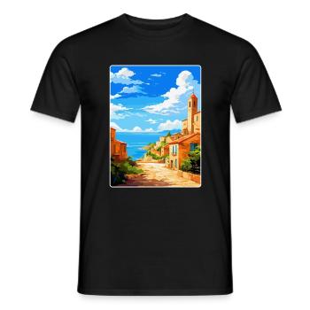 Tarragona Spain Vintage Travel Poster Souvenir WPA - Men's T-Shirt - black - Front - AI Model Male 178 light (178cm)