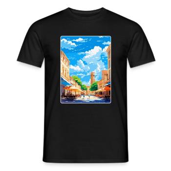 Nîmes Frankreich Vintage Reiseplakat WPA Souvenir - Männer T-Shirt - Schwarz - Vorne - AI Model Male 178 light (178cm)