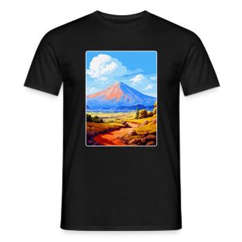 Parc national du Teide Espagne Affiche de voyage vintage - T-shirt homme - noir - Devant - AI Model Male 178 light (178cm)