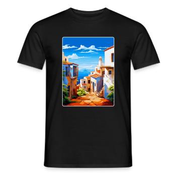 Almería Spanien Vintage Reiseplakat WPA Souvenir - Männer T-Shirt - Schwarz - Vorne - AI Model Male 178 light (178cm)
