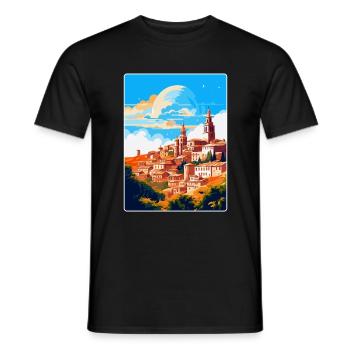 Toledo Spanien Vintage Reiseposter WPA Souvenir - Männer T-Shirt - Schwarz - Vorne - AI Model Male 178 light (178cm)