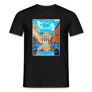Versailles Palace France Vintage Travel Poster WPA - Men's T-Shirt - black - Front - AI Model Male 178 light (178cm)