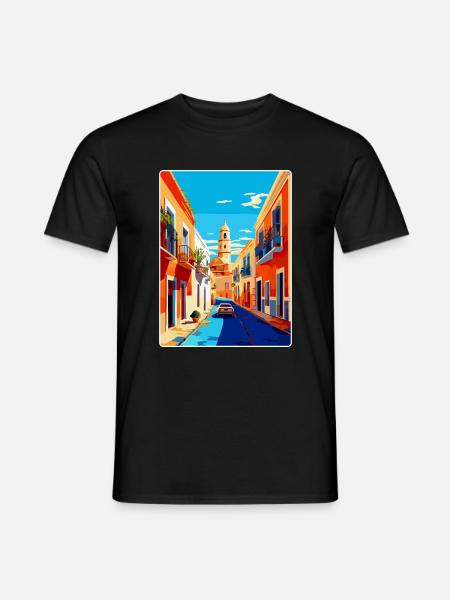 Jerez De La Frontera Spain Vintage Travel Poster - Men's T-Shirt - black