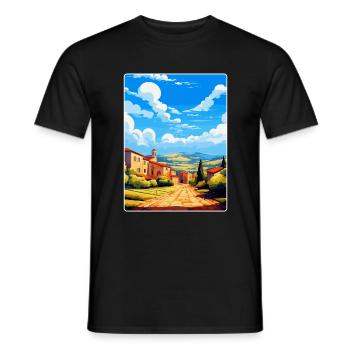 Extremadura Spanien Vintage Reiseplakat Souvenir - Männer T-Shirt - Schwarz - Vorne - AI Model Male 178 light (178cm)