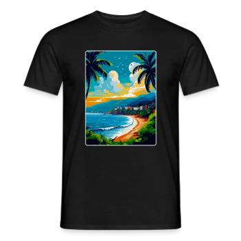 Côte D Azur Frankreich Côte d'Azur Frankreich Poster - Männer T-Shirt - Schwarz - Vorne - AI Model Male 178 light (178cm)