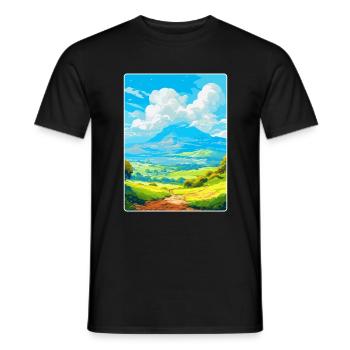 Mont Taygète Grèce Affiche de voyage vintage WPA - T-shirt homme - noir - Devant - AI Model Male 178 light (178cm)