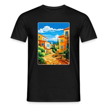 Vila Vicosa Portugal Vintage Travel Poster WPA Art - Men's T-Shirt - black - Front - AI Model Male 178 light (178cm)
