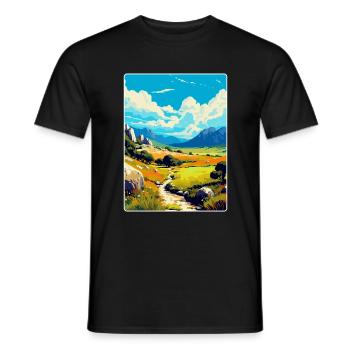 Nördlicher Velebit Kroatien Vintage Reiseplakat WPA - Männer T-Shirt - Schwarz - Vorne - AI Model Male 178 light (178cm)