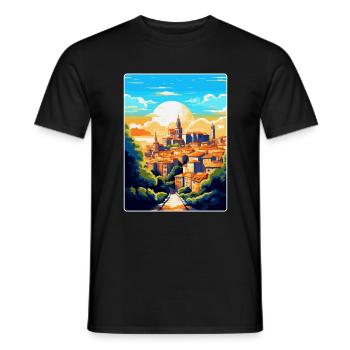 Toledo Spain Vintage Travel Poster WPA Souvenir - Men's T-Shirt - black - Front - AI Model Male 178 light (178cm)