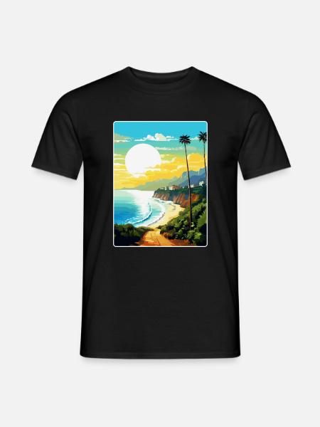Teneriffa Spanien Vintage Reiseplakat Souvenir WPA - Männer T-Shirt - Schwarz