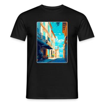 Arles France Vintage Travel Poster WPA Souvenir - Men's T-Shirt - black - Front - AI Model Male 178 light (178cm)