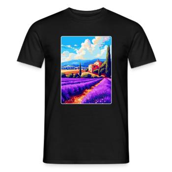 Provence Frankreich Vintage Reiseplakat Souvenir WPA - Männer T-Shirt - Schwarz - Vorne - AI Model Male 178 light (178cm)