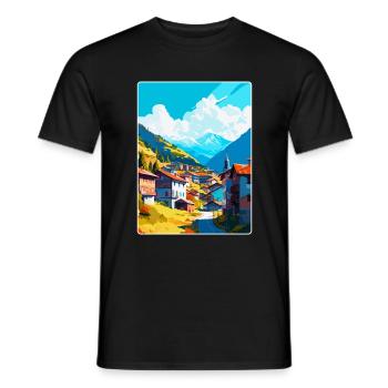 Artvin Türkei Vintage Reiseposter WPA Souvenir - Männer T-Shirt - Schwarz - Vorne - AI Model Male 178 light (178cm)