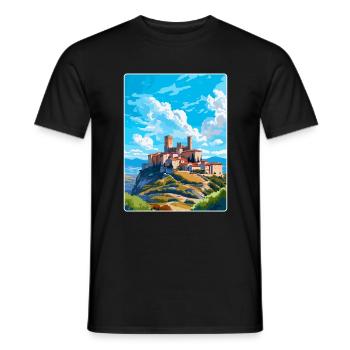 Avila Spain Vintage Travel Poster WPA Art Souvenir - Men's T-Shirt - black - Front - AI Model Male 178 light (178cm)