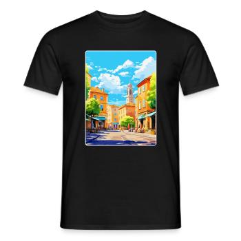Aix En Provence Frankreich Vintage Reiseposter WPA - Männer T-Shirt - Schwarz - Vorne - AI Model Male 178 light (178cm)