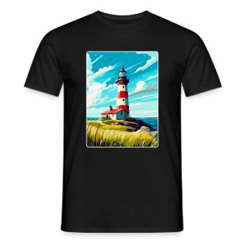 Plymouth England Uk Vintage Travel Poster Souvenir - Men's T-Shirt - black - Front - AI Model Male 178 light (178cm)