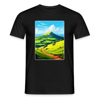 Duncryne Hill Stirling Vintage Reiseposter WPA - Männer T-Shirt - Schwarz - Vorne - AI Model Male 178 light (178cm)