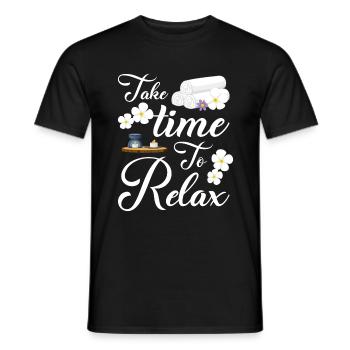 Spa Relax Pilates - Men's T-Shirt - black - Front - AI Model Male 178 light (178cm)