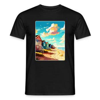 Southwold England Uk Travel Poster Souvenir WPA - Men's T-Shirt - black - Front - AI Model Male 178 light (178cm)